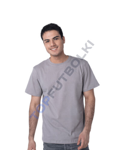 Светло-серая мужская футболка оптом - Светло-серая мужская футболка оптом