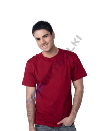Бордовая мужская футболка оптом - Бордовая мужская футболка оптом