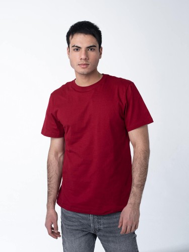 Бордовая мужская футболка оптом - Бордовая мужская футболка оптом