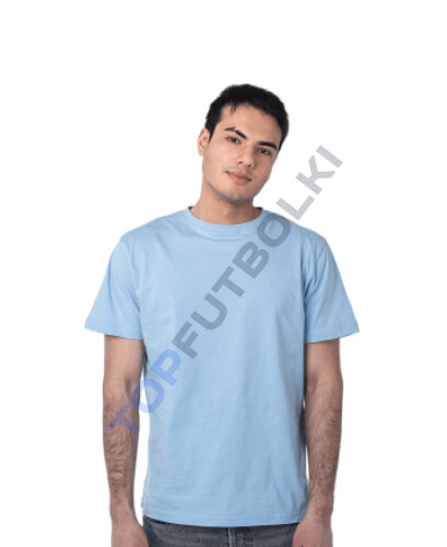 Голубая мужская футболка оптом - Голубая мужская футболка оптом