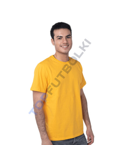 Желтая мужская футболка с лайкрой