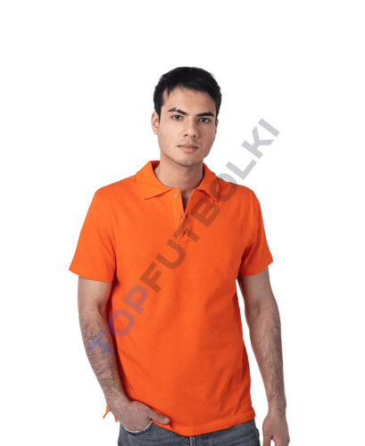 Оранжевая рубашка ПОЛО мужская оптом - Оранжевая рубашка ПОЛО мужская оптом