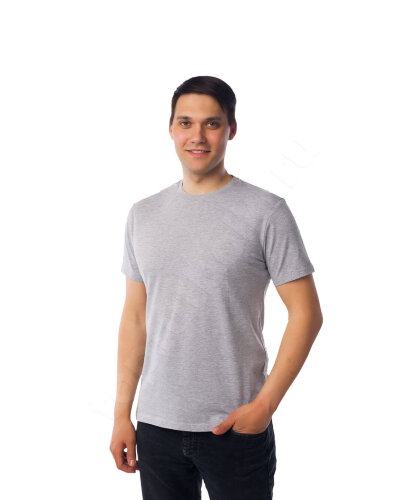 Мужская футболка цвета серый меланж