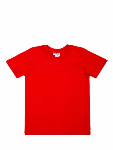 Красная детская футболка оптом фото