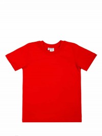 Красная детская футболка фото