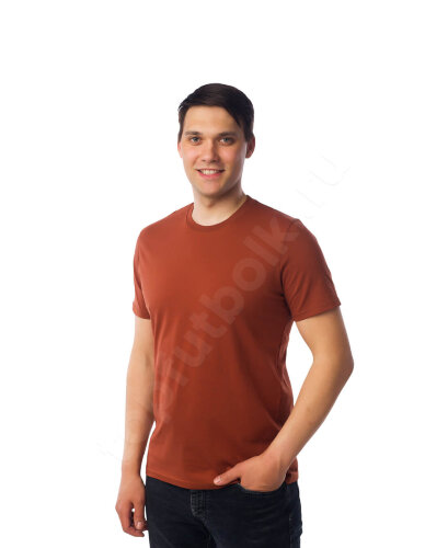 Терракотовая мужская футболка оптом - Терракотовая мужская футболка оптом
