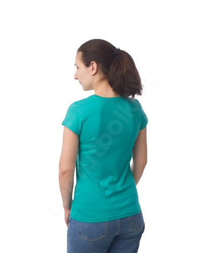 Изумрудная женская футболка оптом - Изумрудная женская футболка оптом
