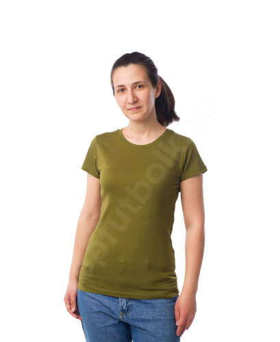 Хаки женская футболка оптом - Хаки женская футболка оптом
