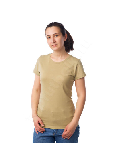 Песочная женская футболка