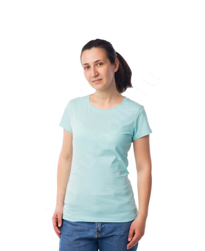 Светло-голубая женская футболка