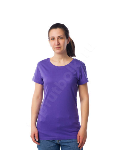 Сиреневая женская футболка оптом - Сиреневая женская футболка оптом