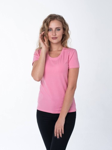 Женская розовая футболка оптом - Женская розовая футболка оптом