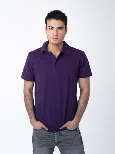 Мужская рубашка ПОЛО фиолетовая оптом - Мужская рубашка ПОЛО фиолетовая оптом