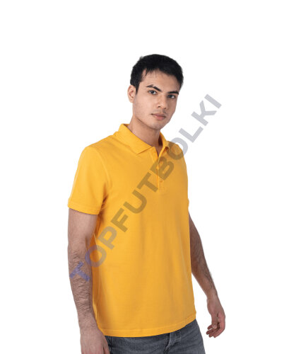 Мужская рубашка ПОЛО жёлтая оптом - Мужская рубашка ПОЛО жёлтая оптом